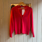 1960s Red Buttoned Cardigan Jumper