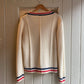 1970s Cream V Neck Cricket Jumper