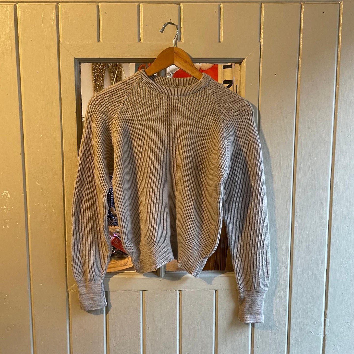1960s Light Grey Knitted Wool Jumper