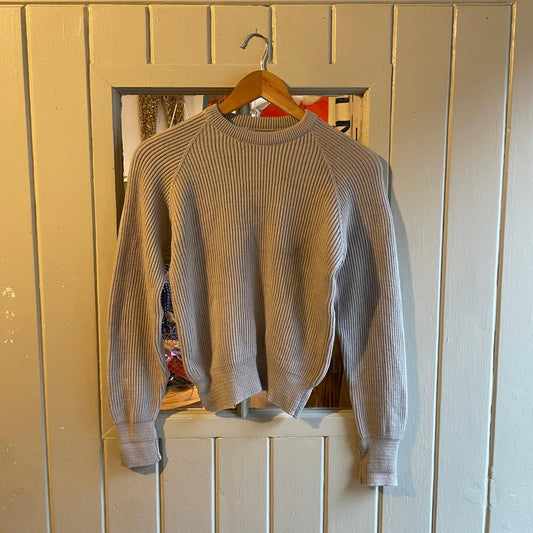 1960s Light Grey Knitted Wool Jumper