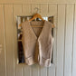 1960s Beige Wool Knitted Vest Tank Top Jumper