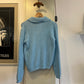 1960s Blue Knitted Blue Cardigan Jumper