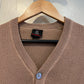 1970s Beige Knitted Button Down Cardigan Jumper