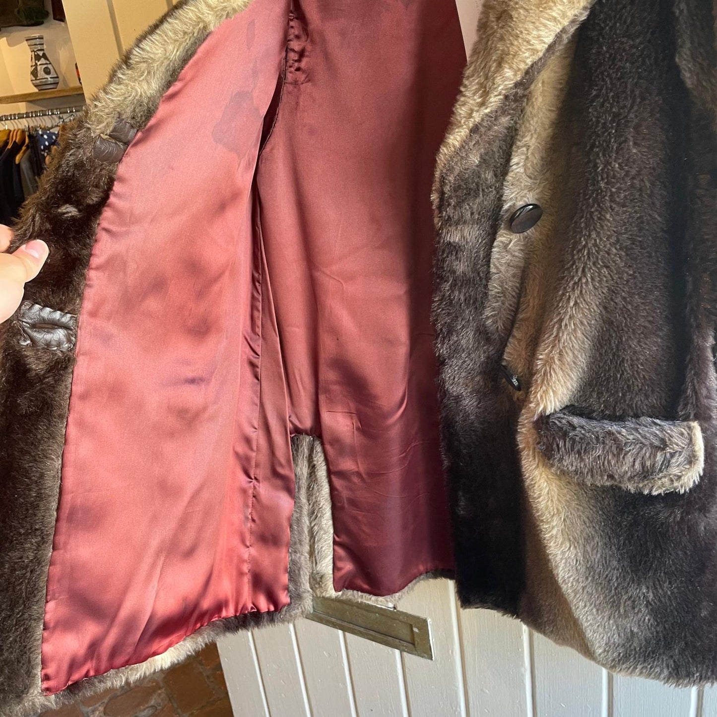 Vintage 60s/70s Brown Fur Coat Jacket
