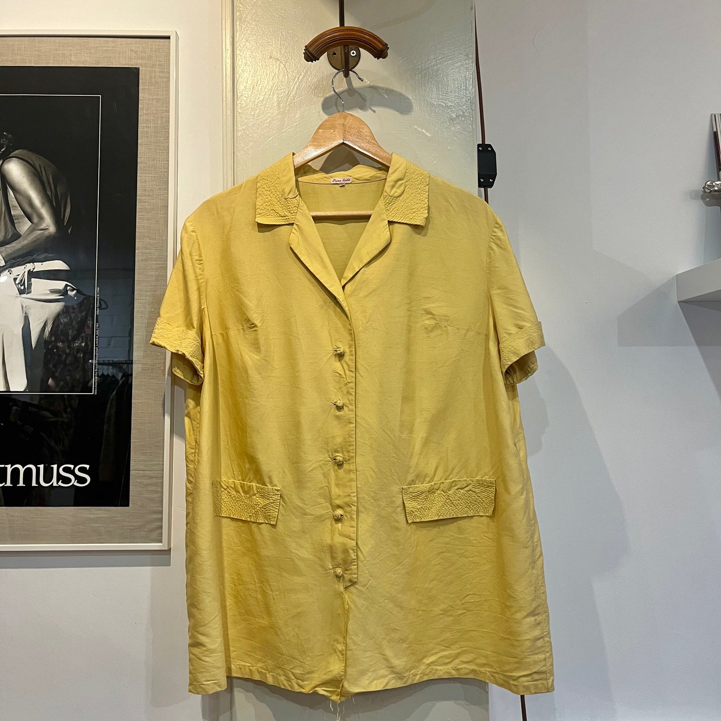 1970s Yellow Silk Leisure Shirt
