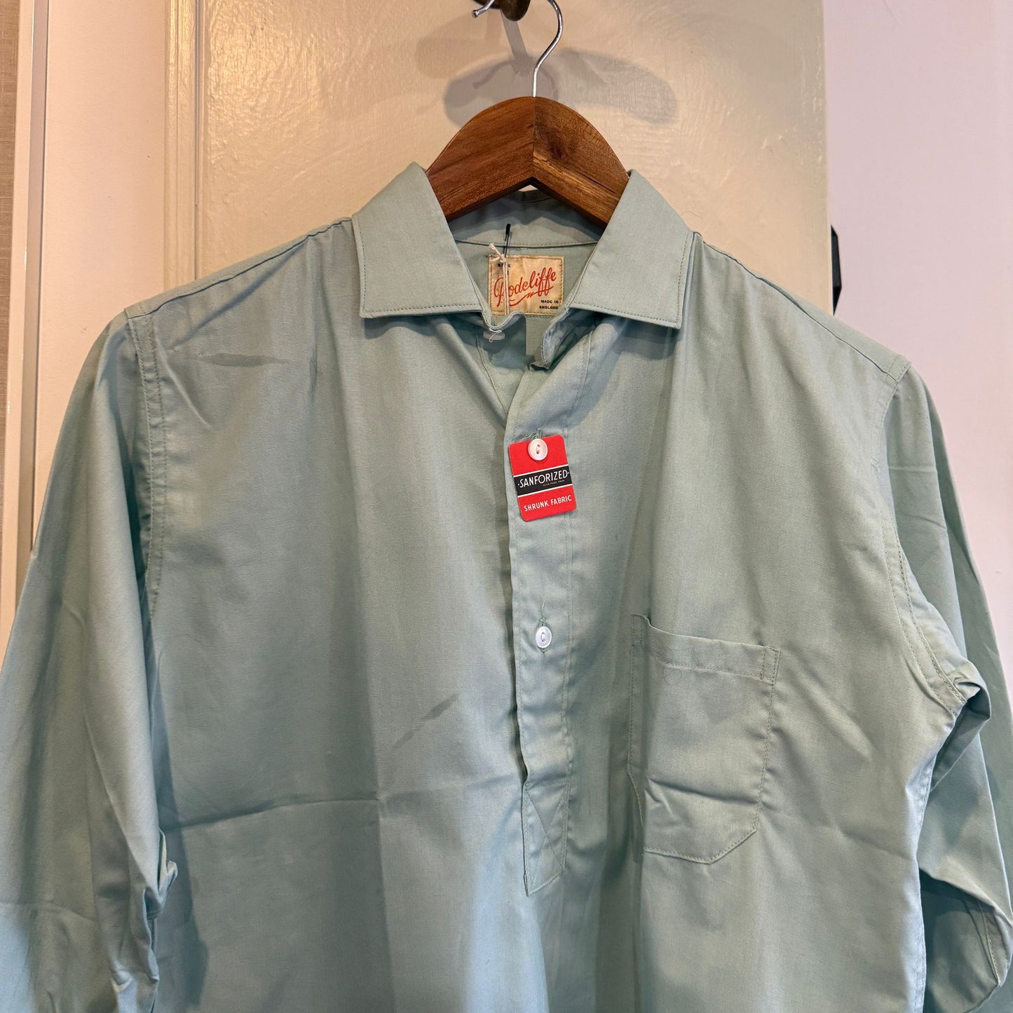 1940s Turquoise British Smock Work Shirt