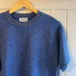 1960s Blue Striped Short Sleeved Sweatshirt