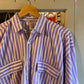 1980s Unusual Design Purple Long Sleeve Shirt