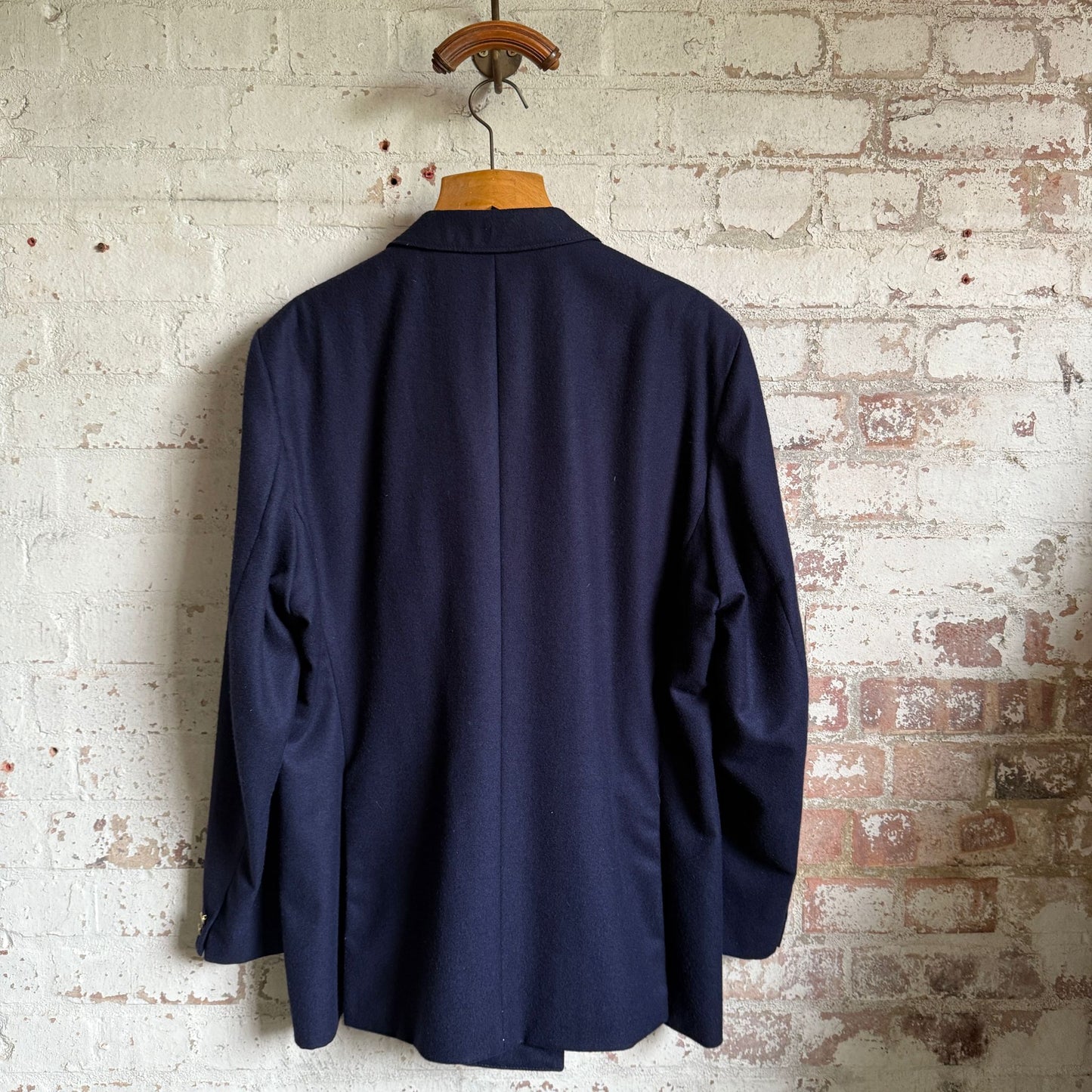 1970s Navy Double Breasted Suit Blazer Jacket