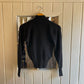 Vintage 50s/60s Black Wool British Knitted Cardigan Jumper