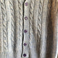 1970s Baby Blue Shetland Wool Cable Jumper