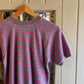 1970s Striped Short Sleeved Raglan Sweatshirt