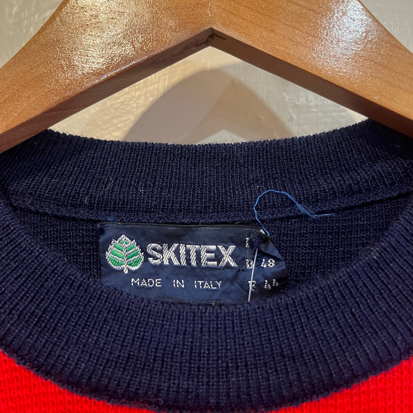 1970s Navy Italian Knitted Ski Jumper