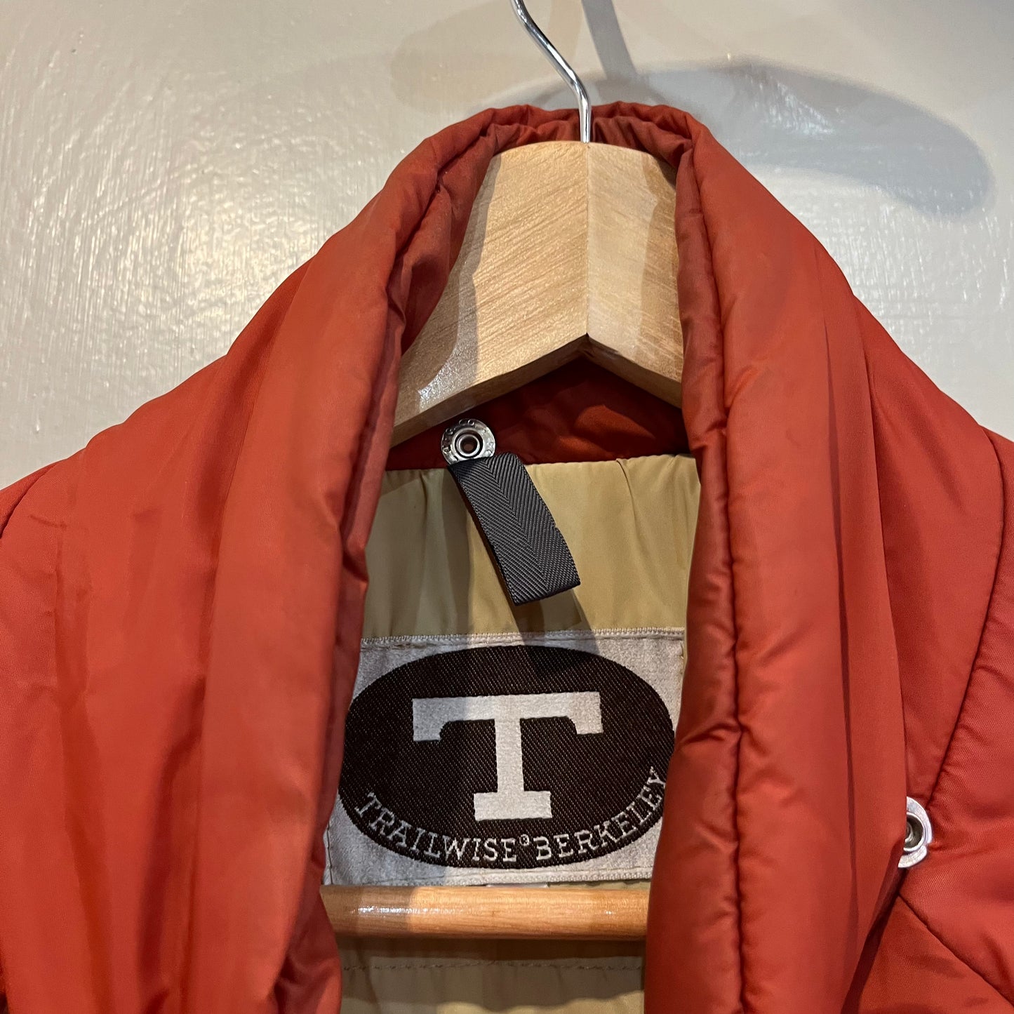 1970s Orange Down Filled Puffer Coat