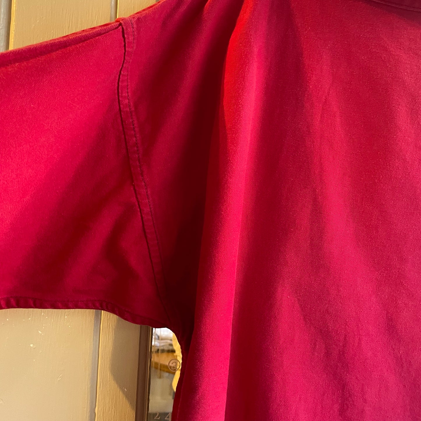 1950s Red British Holdfast Work Pullover Smock Jacket