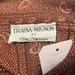 1970s Brown Indian Cotton Style Print Dress