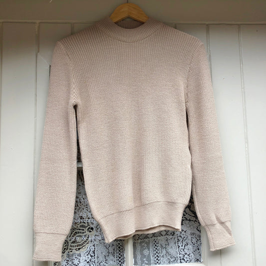 1970s Beige Italian Knitted Wool Jumper
