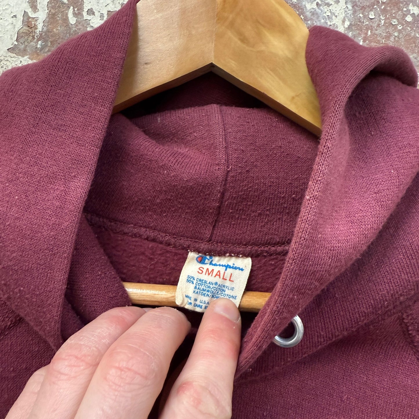 1970s Maroon Harvard Champion Graphic Hoodie