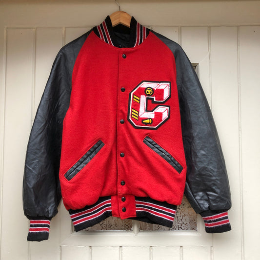 1970s Red Wool Varsity College Jacket