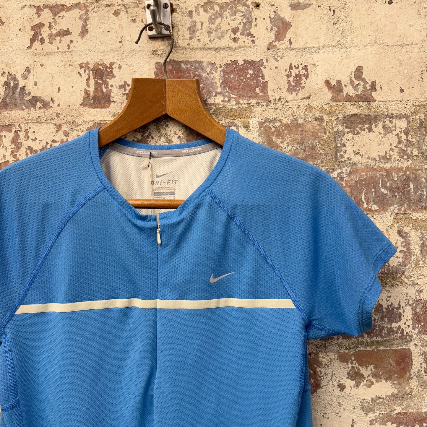 2000s Blue Nike Zip Sports T-shirt