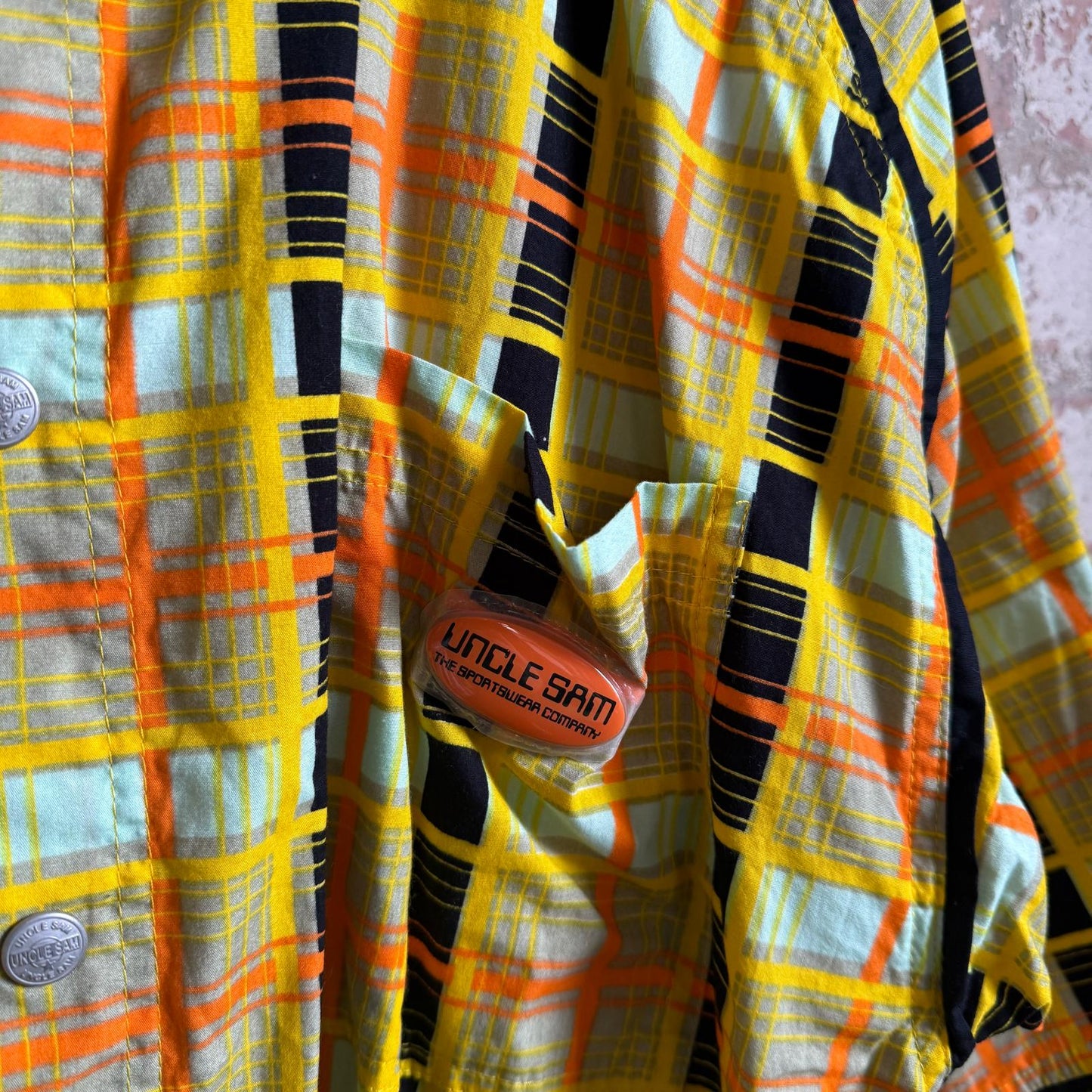 1990s Rave Uncle Sam Checkered Shirt