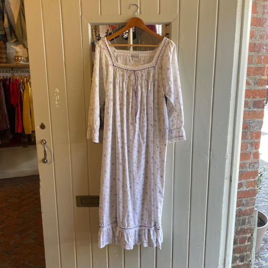 Vintage 90s White Floral Summer Dress