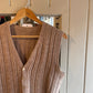 1960s Beige Wool Knitted Vest Jumper