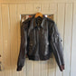 Vintage 70s/80s Black Dagger Collar Zip Leather Jacket