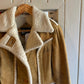 1970s Beige Suede Sheepskin Sherpa Coat