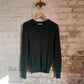 1980s Dark Green Navy Wool cable Knitted Jumper