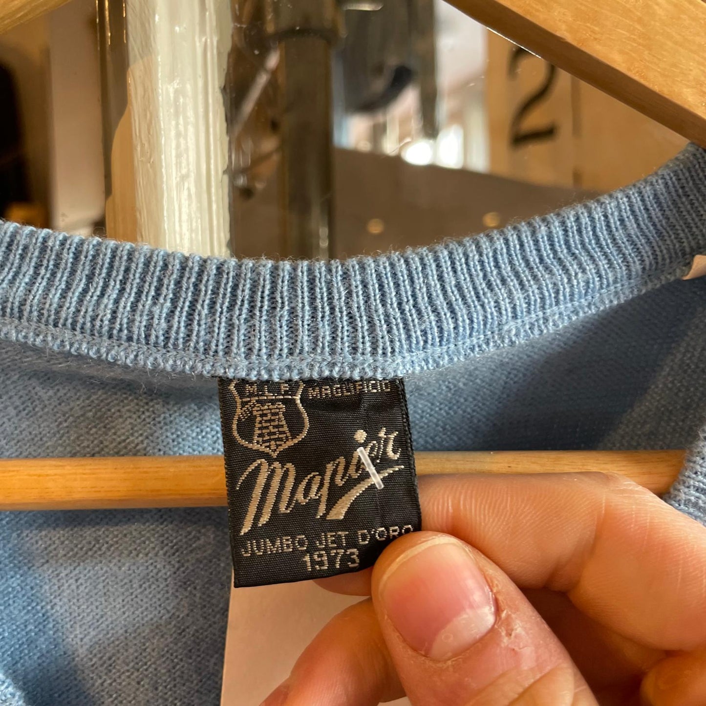 1970s 1980s Blue Knitted Italian Tank Top sweater Vest