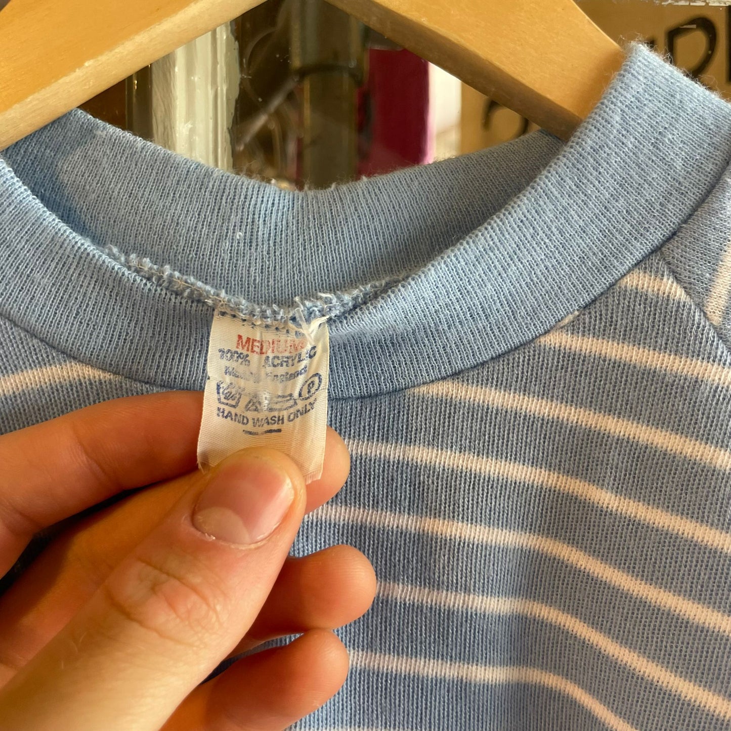Vintage 70s/80s Striped Raglan Sweatshirt Jumper