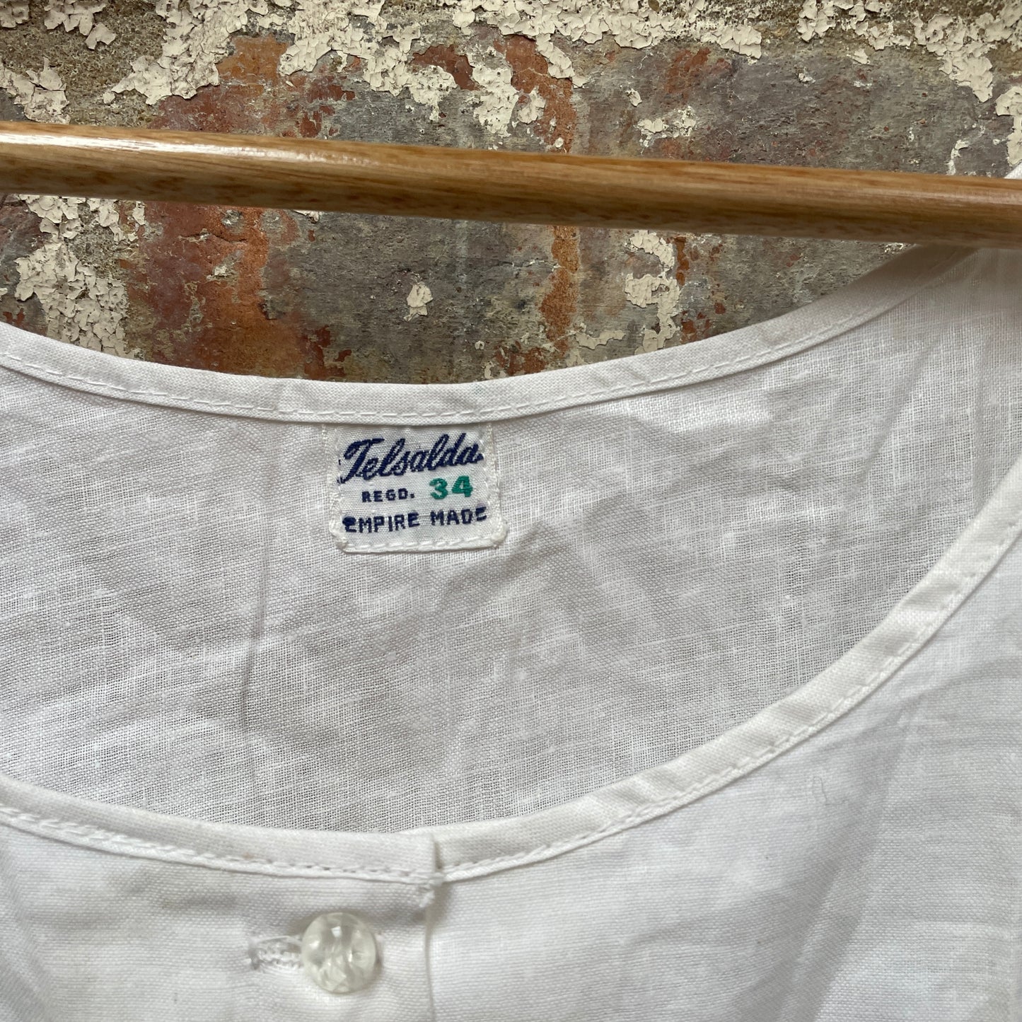 Vintage 1950s 1960s White British Blouse Top