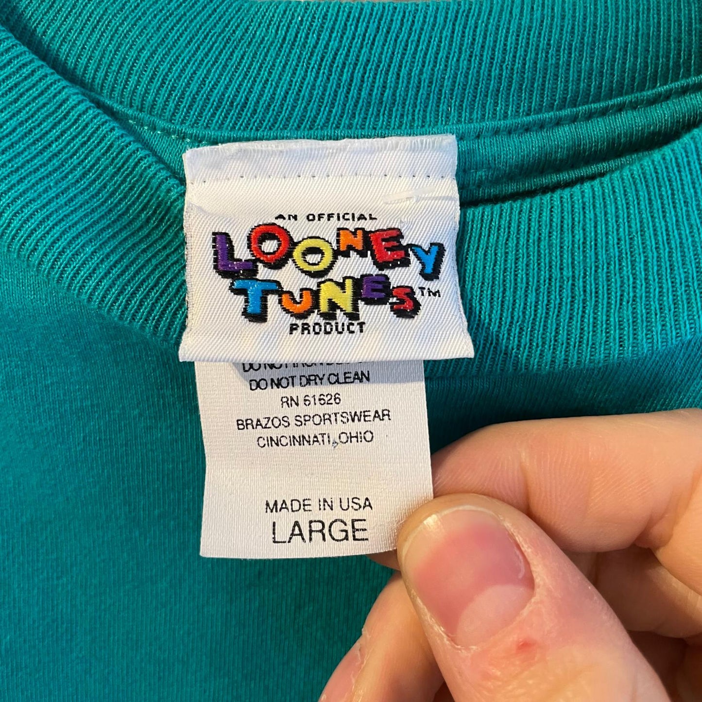 1990s Turquoise Tweety Looney Tunes T-shirt