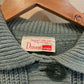 1960s Turquoise British Wool Knitted Cardigan JUmper