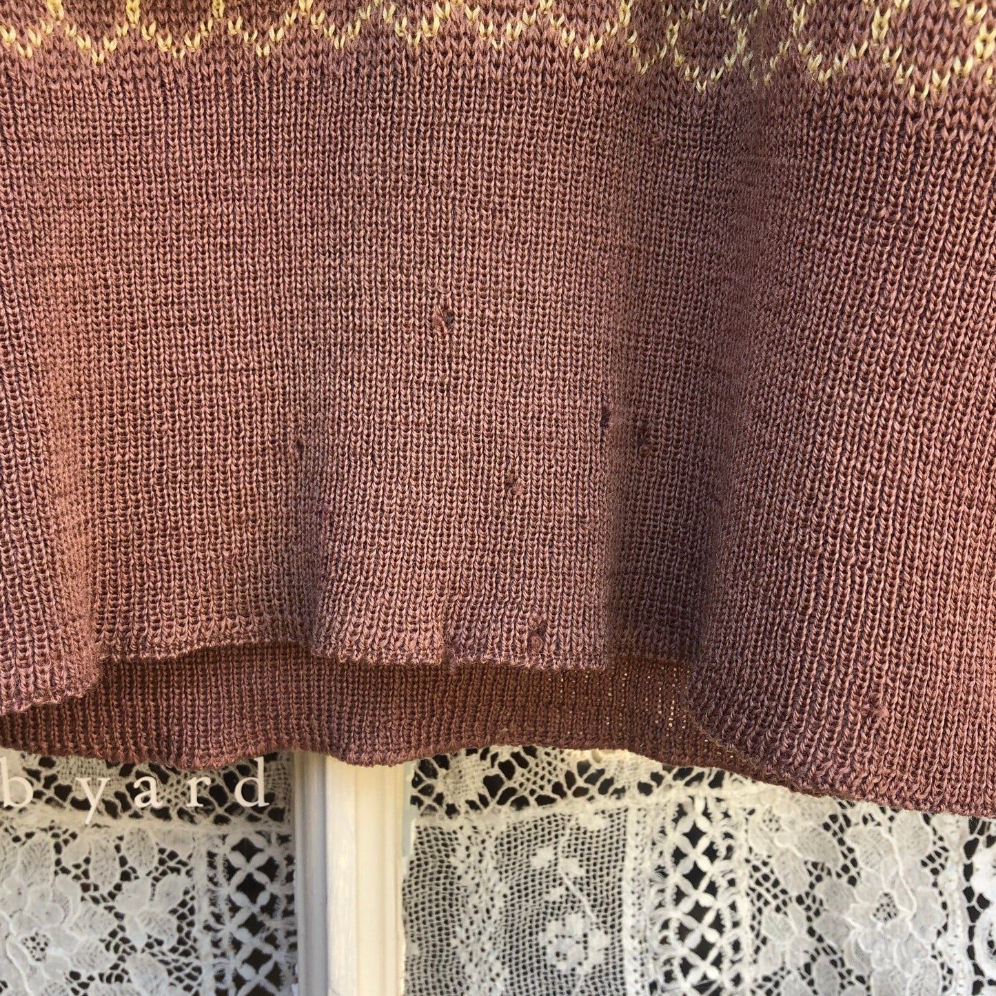 1940s Brown Winter Knit Jumper