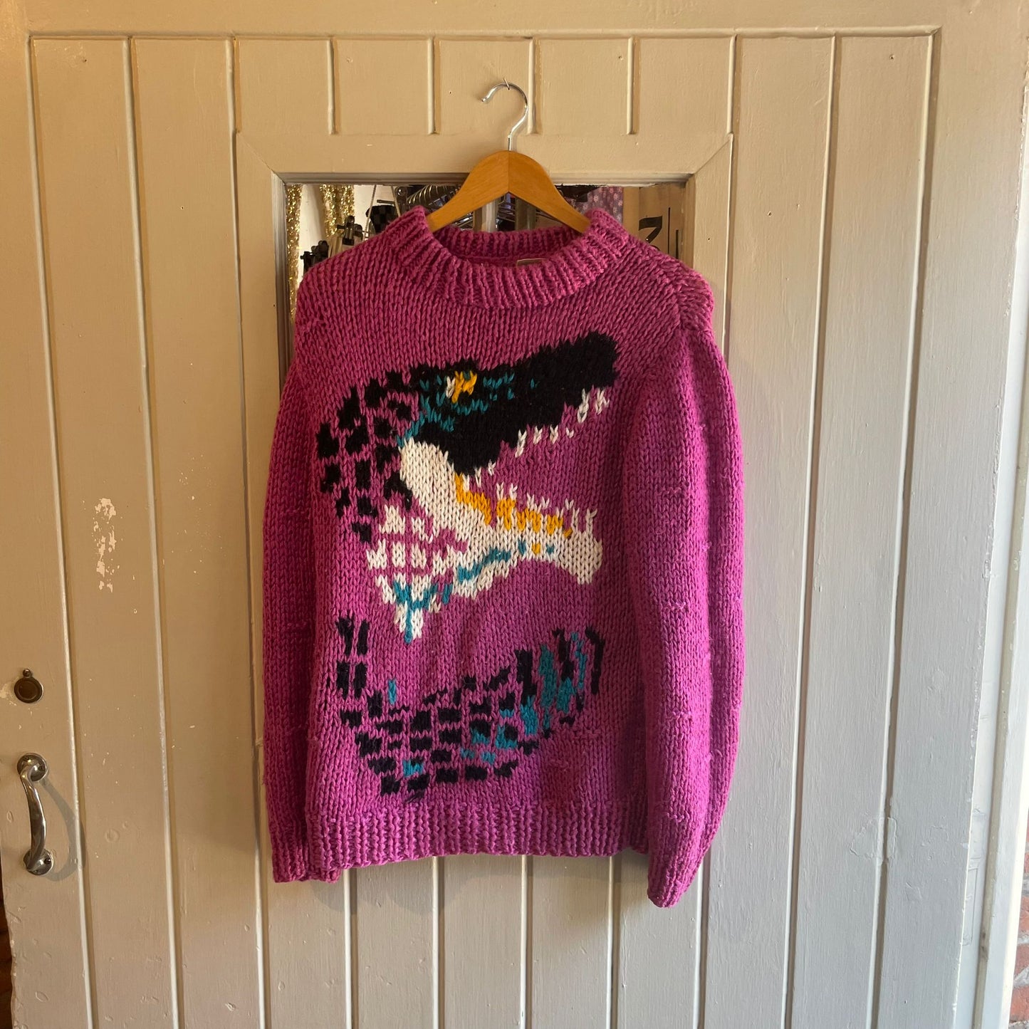 Vintage Dinosaur Graphic Knitted Jumper