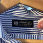 1980s Blue and White Long Sleeved St Michaels Striped Shirt
