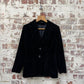 1980s Black Velvet Blazer Jacket