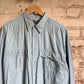 1980s Light Blue Cotton Button Shirt