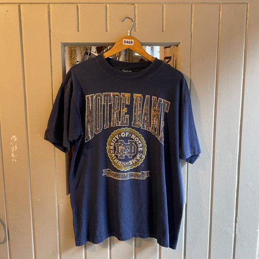 1990s Navy Notre Dame Graphic T-Shirt
