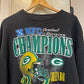 1990s Black Graphic Green Bay Sweatshirt