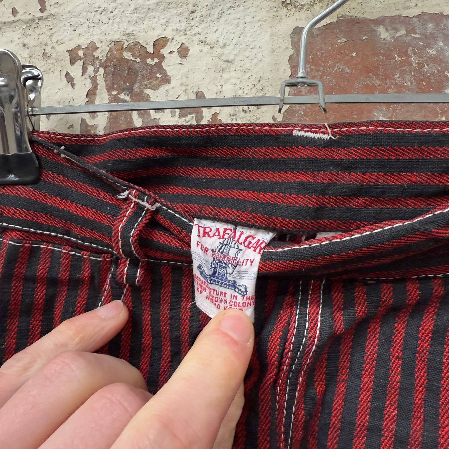 1960s British Red Stripe Work Trousers
