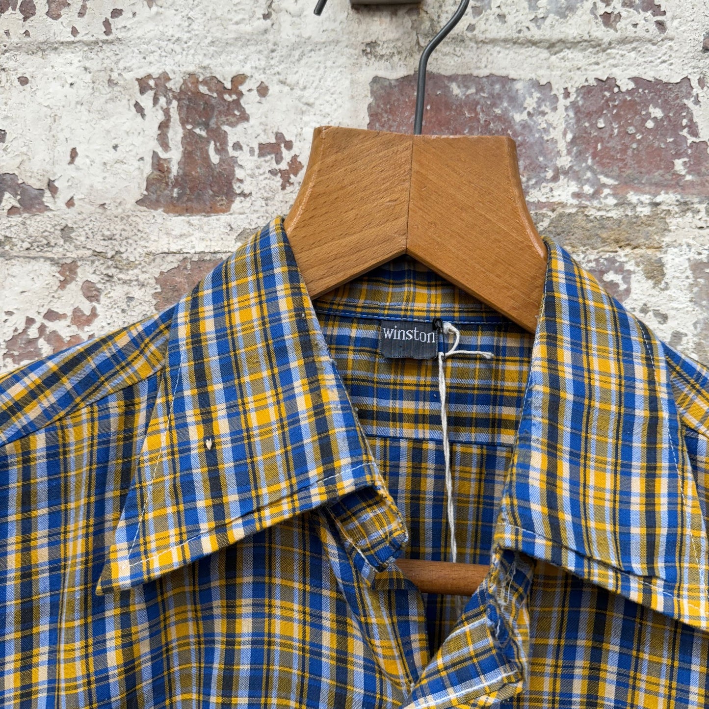 1970s Winston Checkered Button Up Shirt