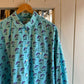 1980s Turquoise 'No Smoking' Cotton Long Sleeve Shirt