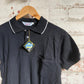 1960s Black Cotton Dead Stock British Leisure Polo Shirt