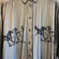 1980s Unusual Netting Graphic Button Up Western Shirt