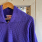 1950s 1960s Purple Wool British Knitted Jumper