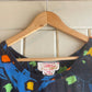 1970s Black Graphic French Connection Top