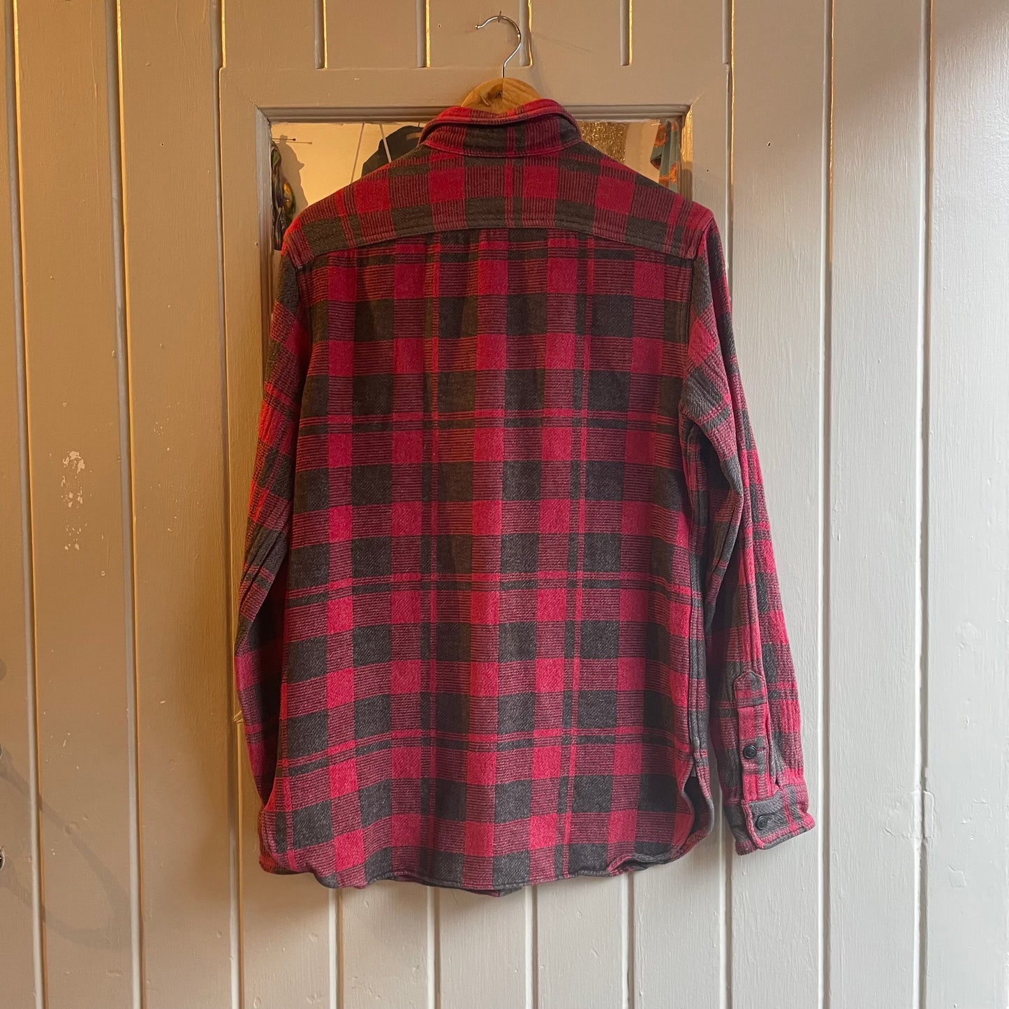 1990s Red Ralph Lauren Checked Over Shirt